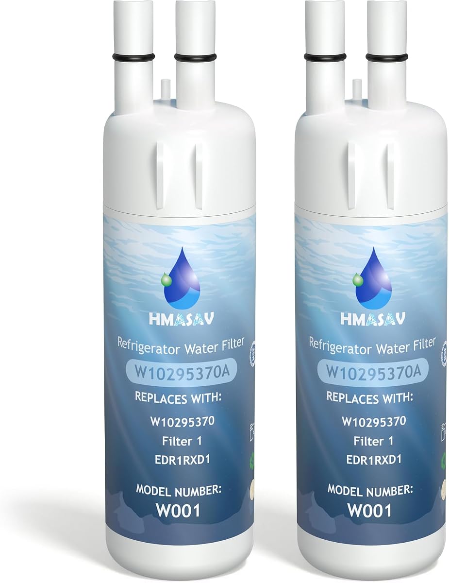 EDR1RXD1 Reemplazo para Everydrop 1, Whirlpool W10295370A, WHR1RXD1, 2PACK | Compatible con filtro Everydrop 1, EDR1RXD1B, W10295370, KAD1RXD1, P4RFKB2, P8RFWB2L, Kenmore 9081, 9930.
