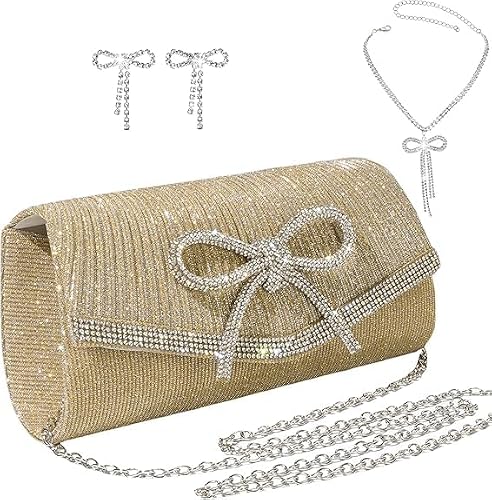 Image of LiveGo Glitter Evening Bag Sparkly, Clutch Purses for Women Wedding Glitter, Women's Clutch Bags, Sequin Bag Envelope Handbags Purses for Prom Cocktail Party Wedding Engagement
