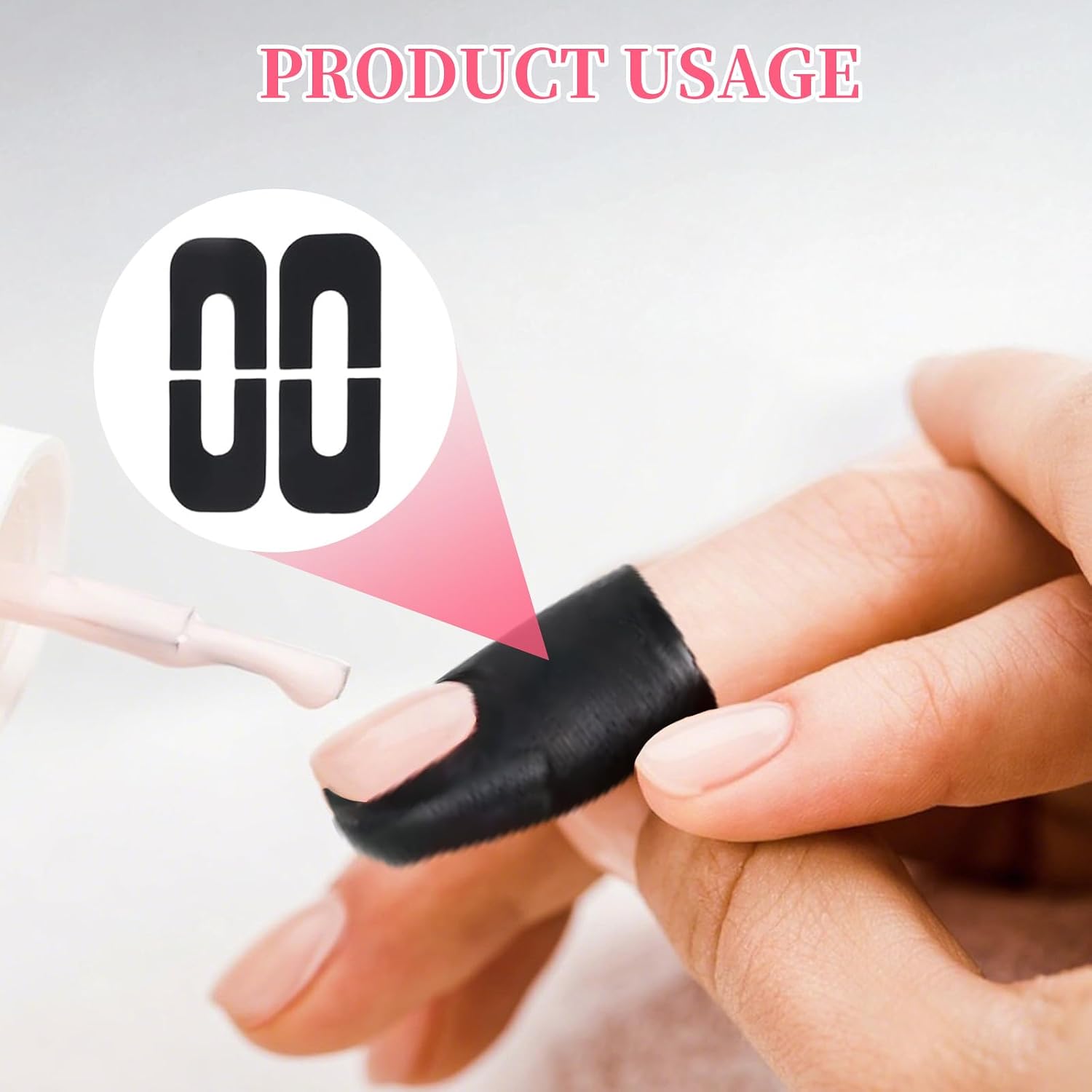 200 PCS Nail Polish Protector for Fingers, U-Shaped Cuticle Guards for Gel Nail Painting