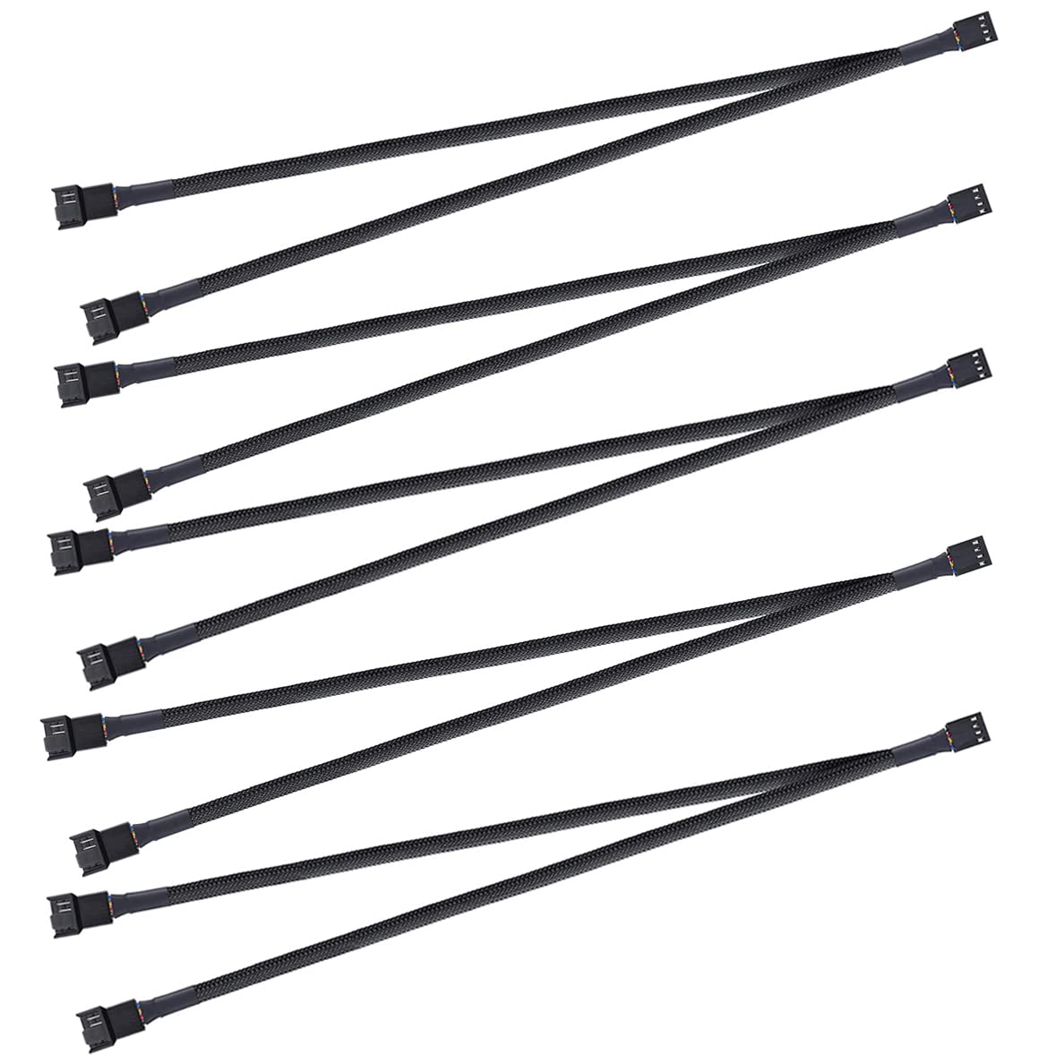 Greluma 2 Stk PWM-Lüftersplitter, 4-poliger Adapterkabel mit