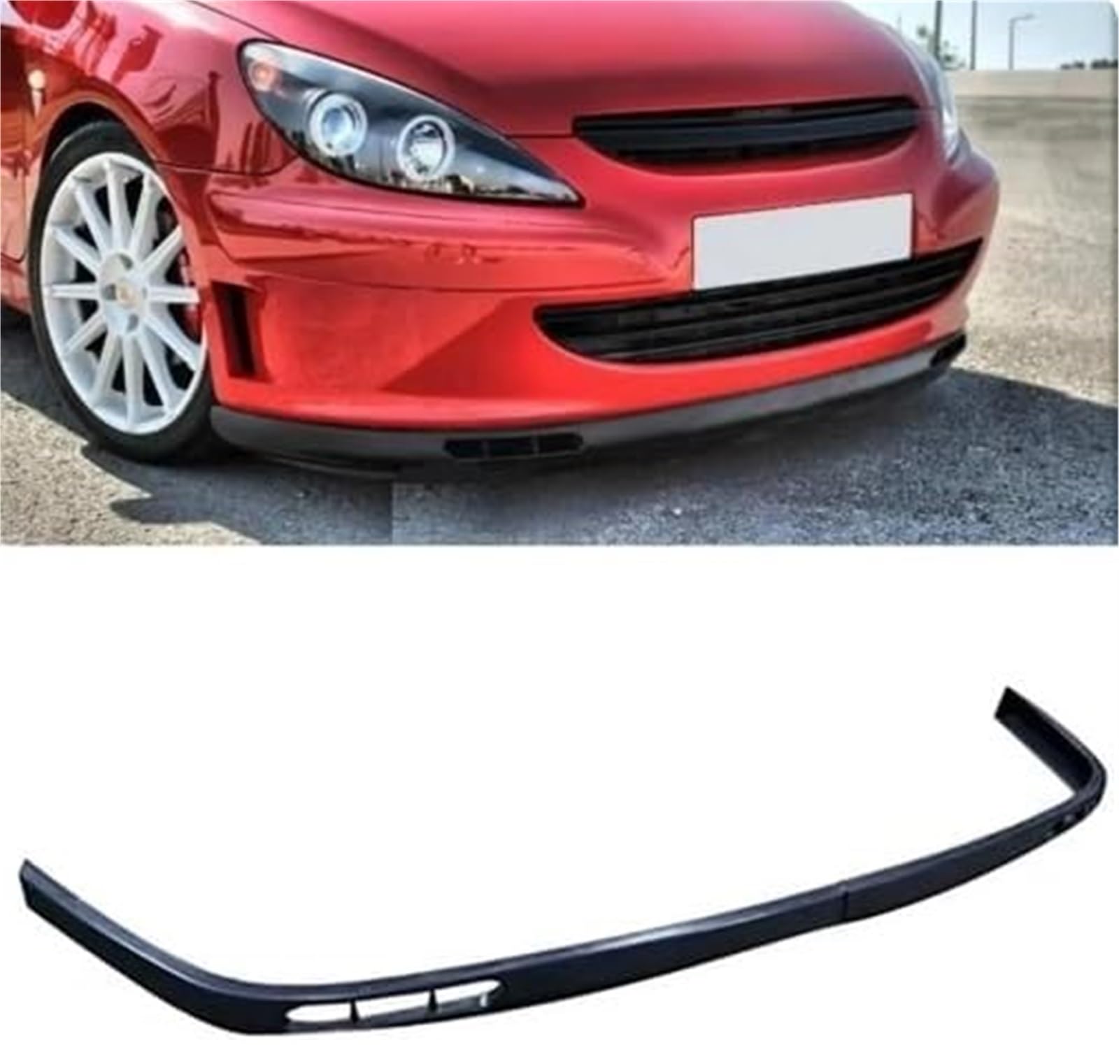 Splitter 2 szt., do Peugeot, 307 Body Kit Akcesoria samochodowe Spoiler Splitter Dyfuzor Klapa Sportowy zderzak Części zewnętrzne Przedni zderzak Lip Splitter (model 2) Rozdzielacz samochodowy(B