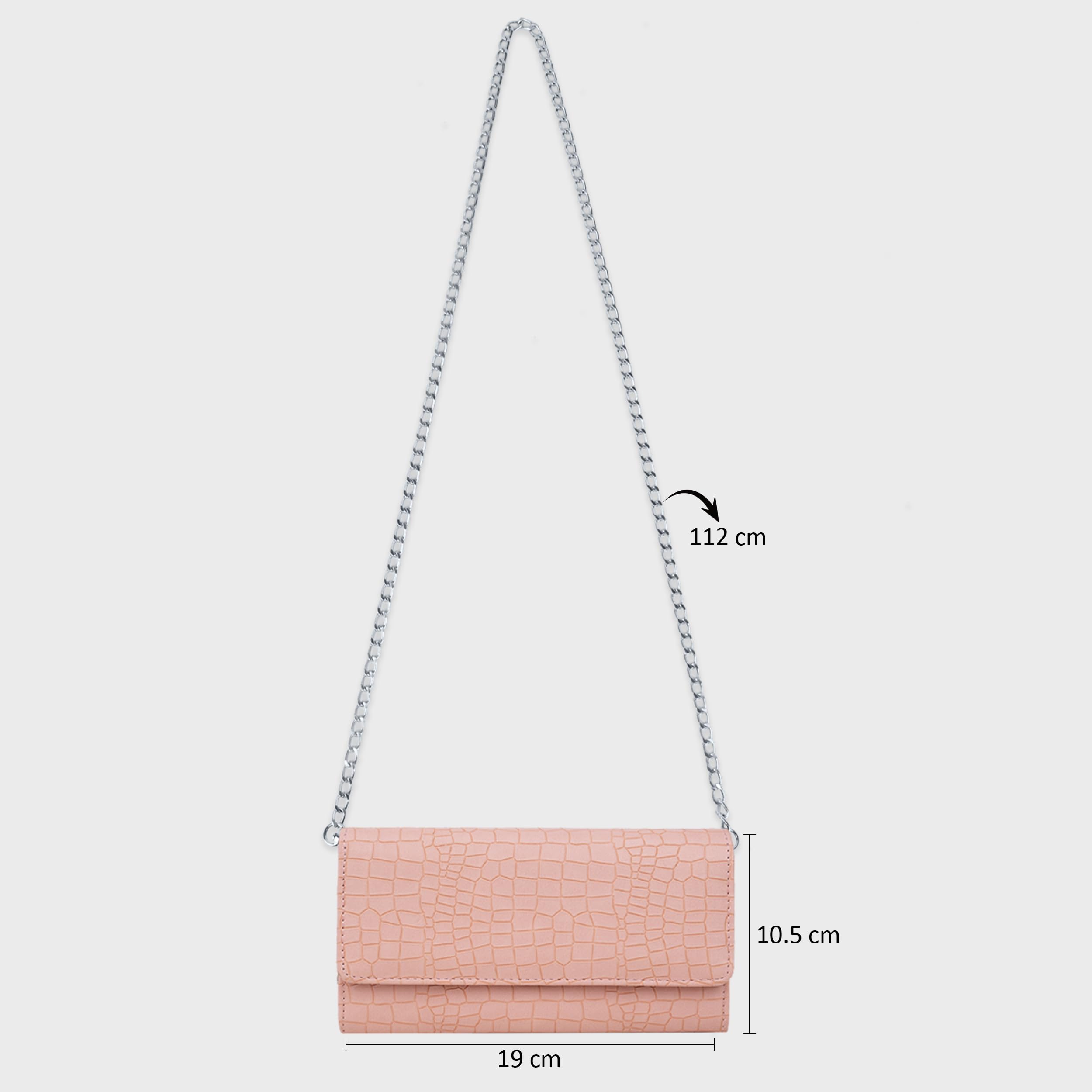 The Wallet Store Croco Design Sling Bag - Beige