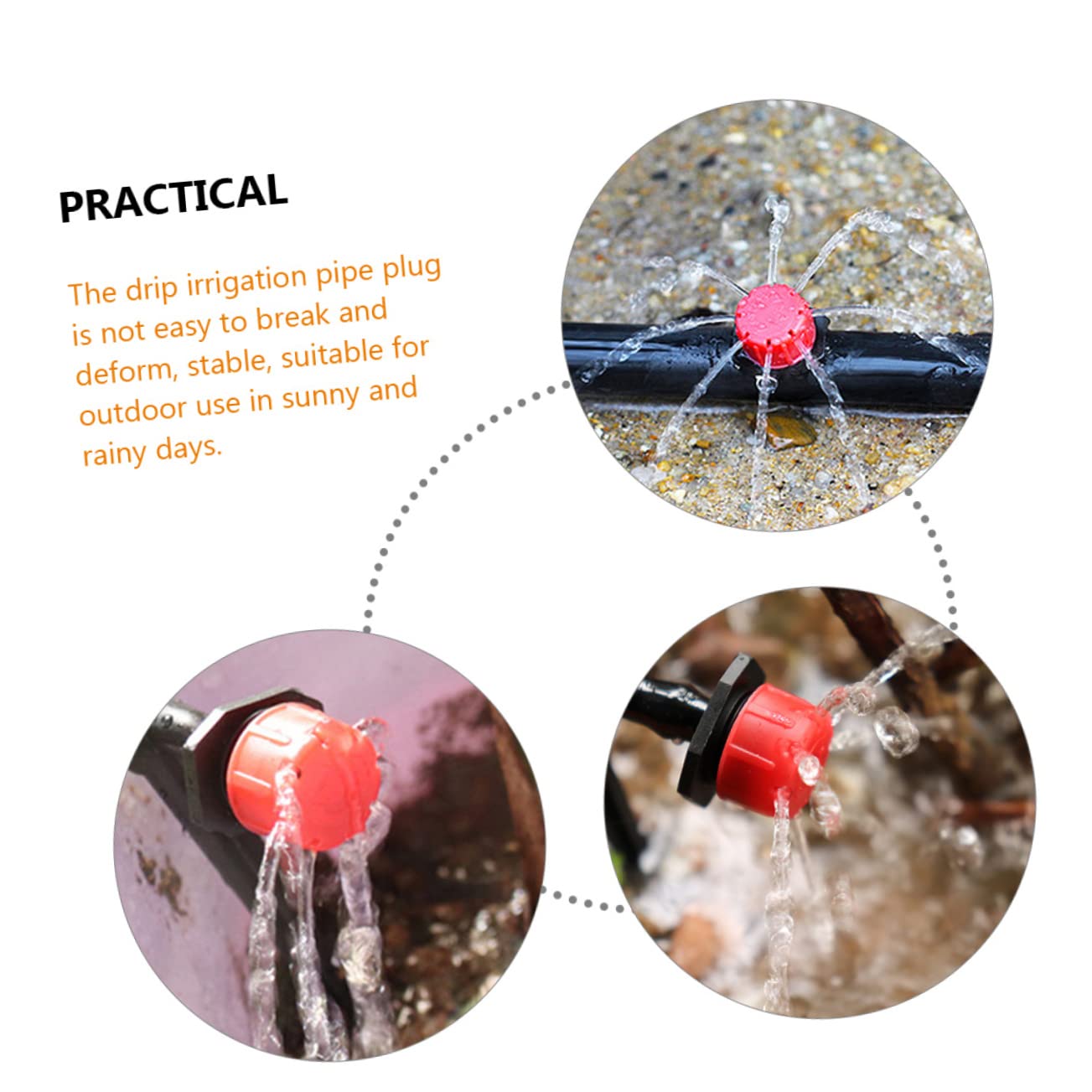 200pcs Drip Irrigation Dripper Emitter Drip System Tiny