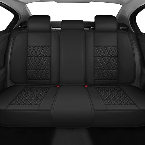 Miniatura 6 de 01 - Juego completo de 5 fundas de asiento de automóvil con cuero impermeable, compatible con bolsas de aire, ajuste universal para la mayoría de