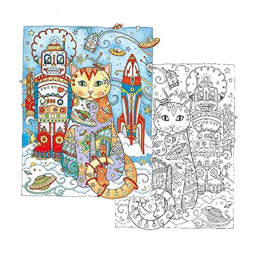 ritbok Kreativa katter färgböcker 24 sidor kreativ vuxen lindra stress döda tid graffiti målning teckning konst bok brevpapper hur man ritar böcker för barn