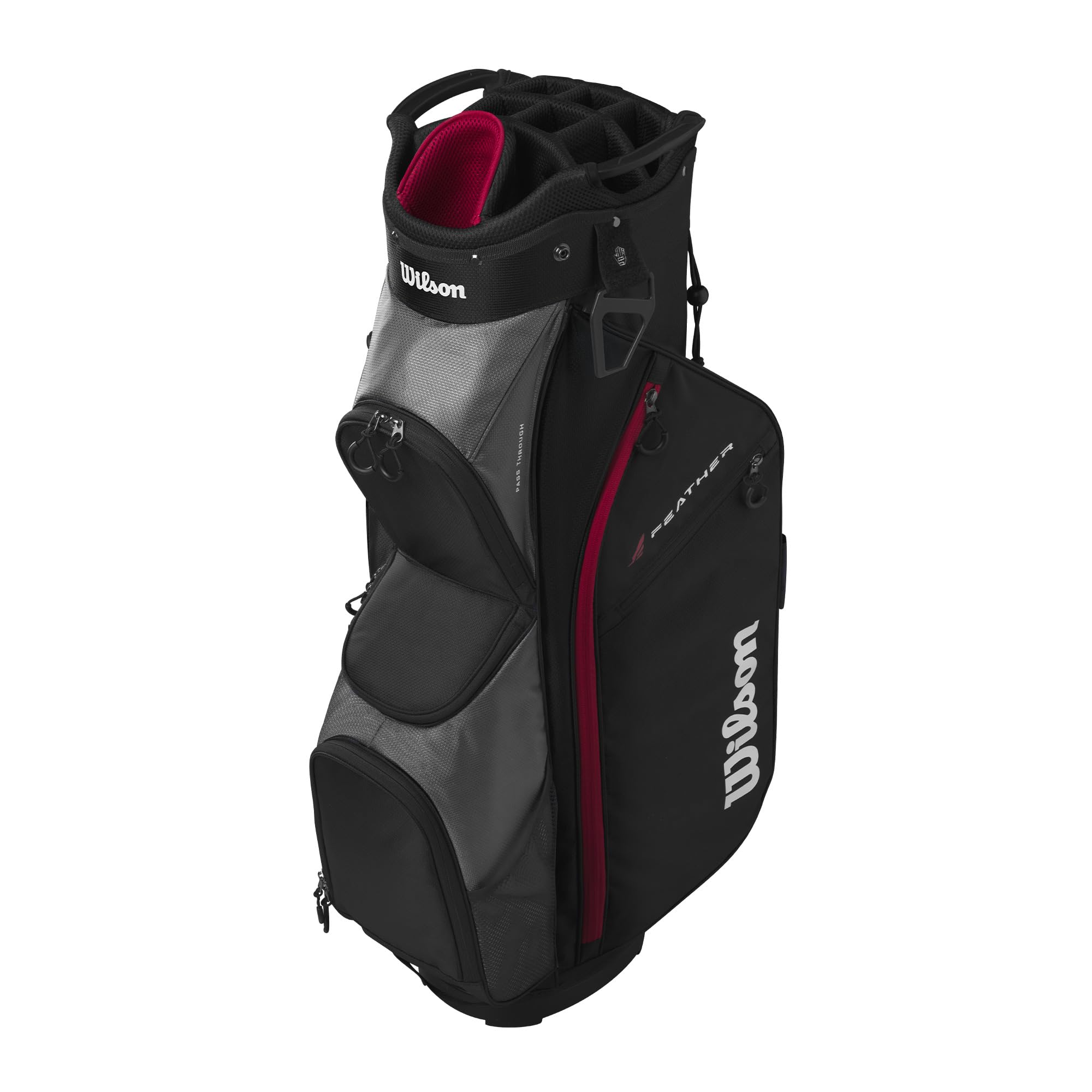 Wilson Golf Bag Feather Cart Schwarz/Grau/Rot