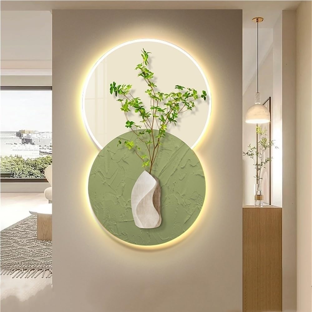 Cuadro de Arte Mural 3D con luz LED enchufable, Ideal para Sala de Estar, Entrada y Estudio (tamaño Grande).