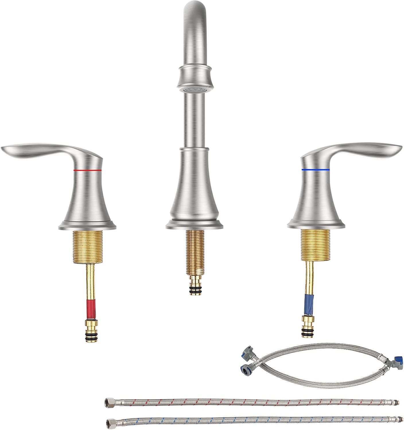 TwoHandle Widespread High Arc Tub Faucet Trim Kit 3 Hole Bathtub