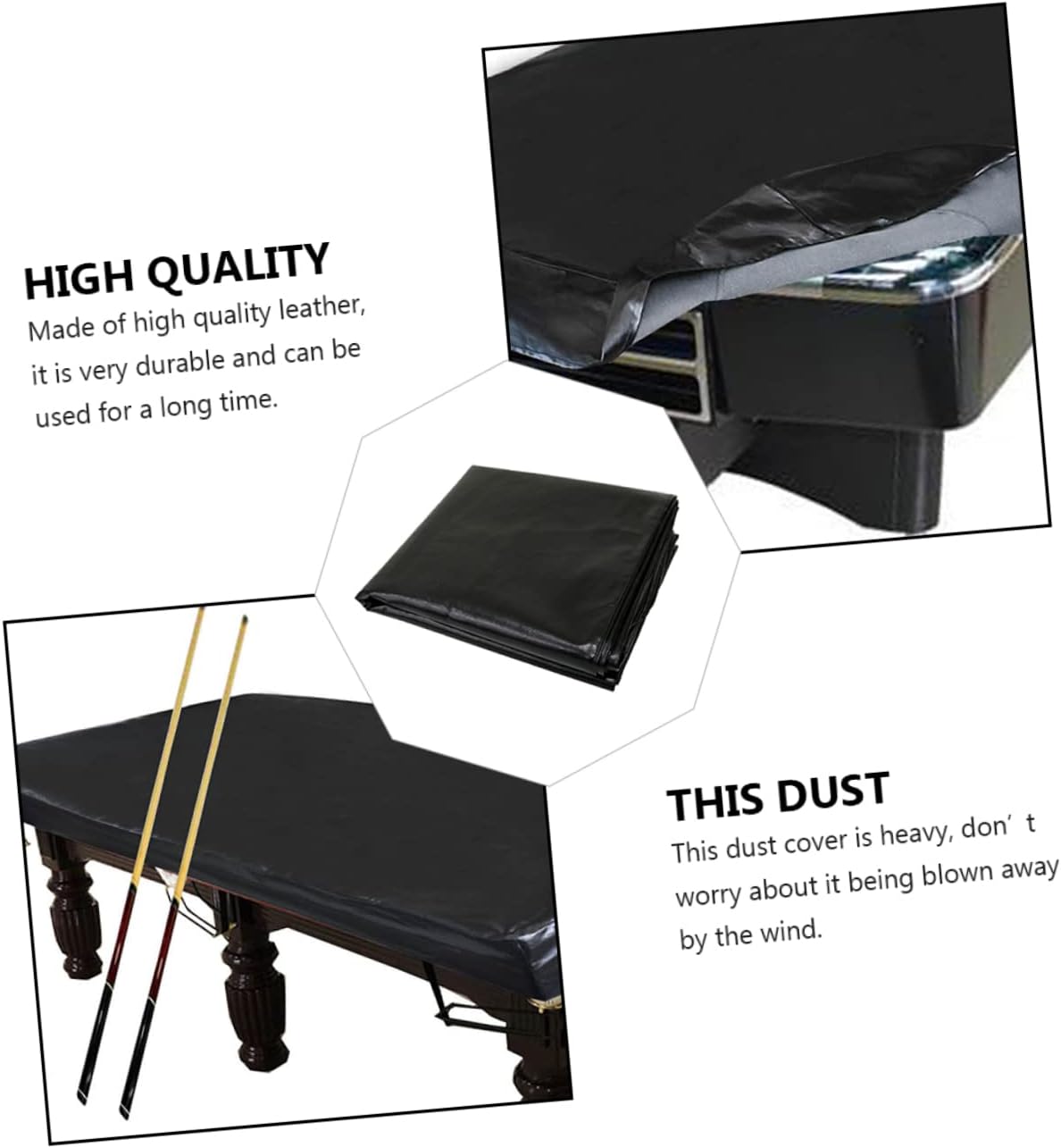 CANIGHT 1pc Billiard Table Cover Heavy-Duty Pool Table Protector Fits Billiard -rain Tear-Resistant Design