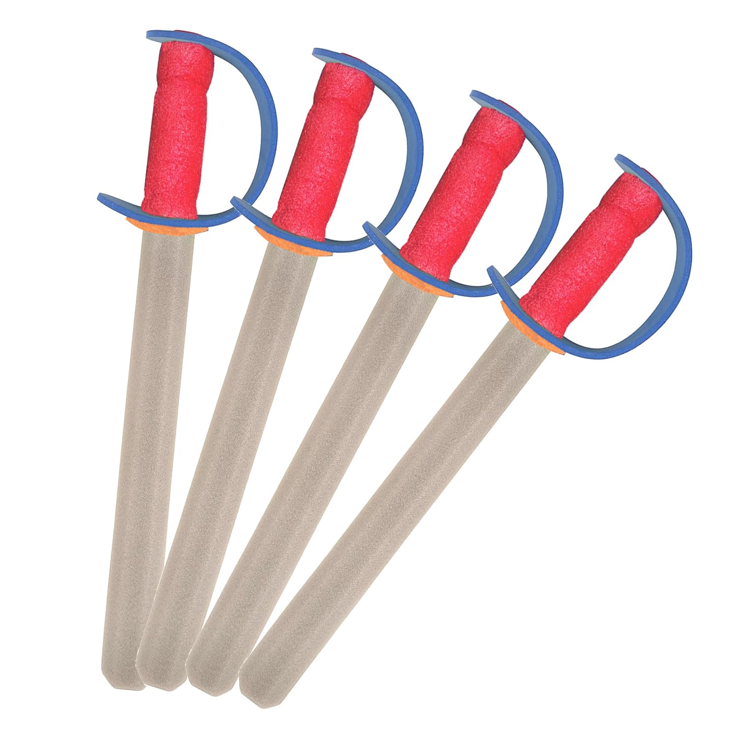 4Pcs Foam Sword for Kids, Pretend Play Toy Set Pirate EVA Sword Toy Cosplay Weapon for Kindergarten Performance Props (Random Colour)