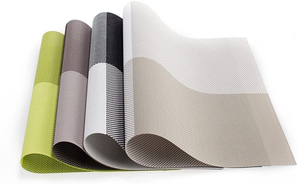 BATLAM 4 Piezas Mantel de Mesa Tazón Rectangular Plato Taza Almohadillas Mantel Individual Trenzado Almohadilla de Aislamiento térmico Posavasos de Ayuda de Cocina (Color : 3-Pack) (3)