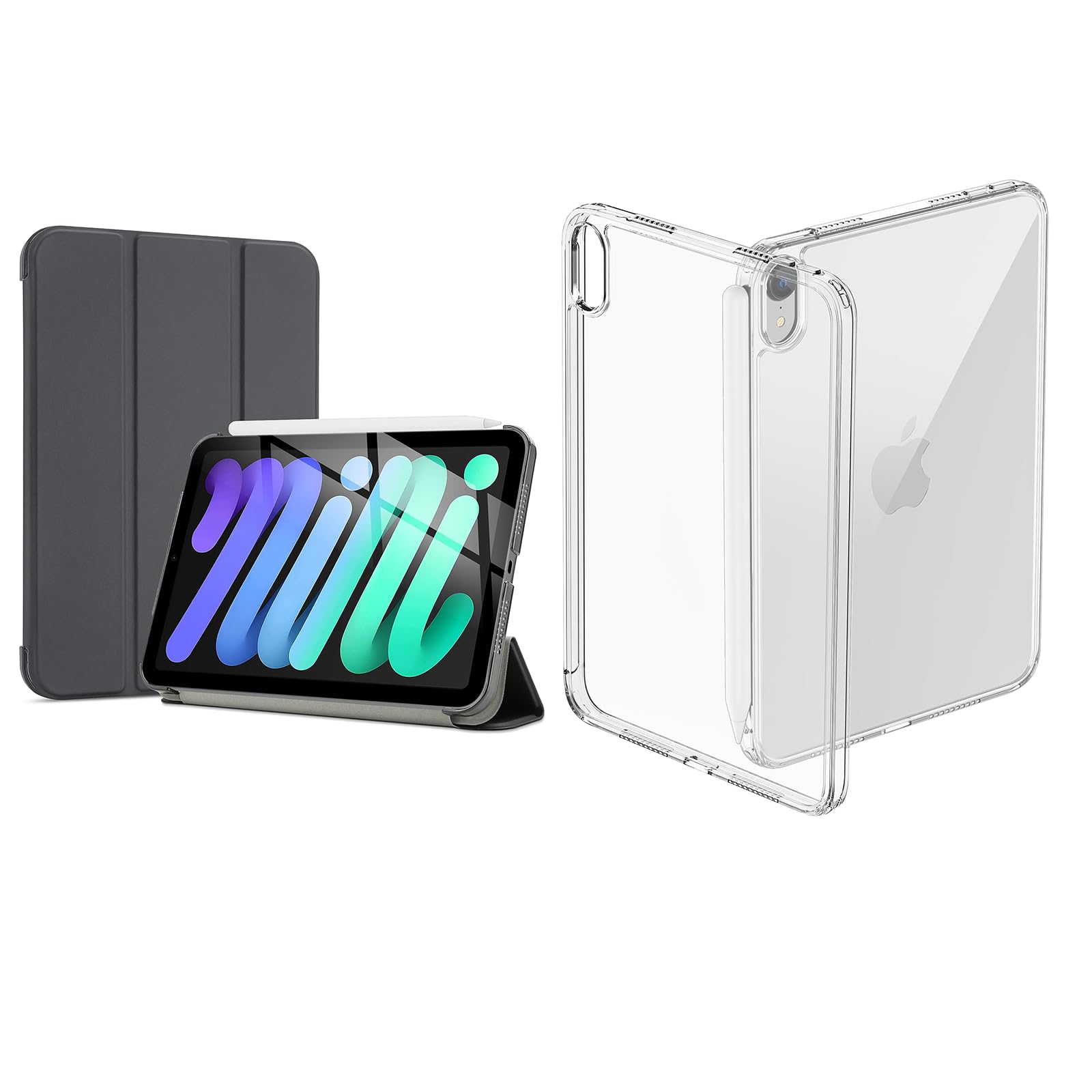 Amazon.com: Smart Case Bundle with Clear Case for iPad mini 6 2021
