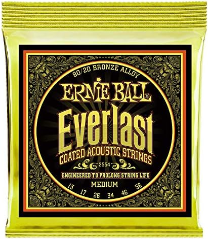 Ernie Ball Everlast Medium Light Coated Phosphor Bronze Acoustic Guitar Strings - 12-54 Gauge