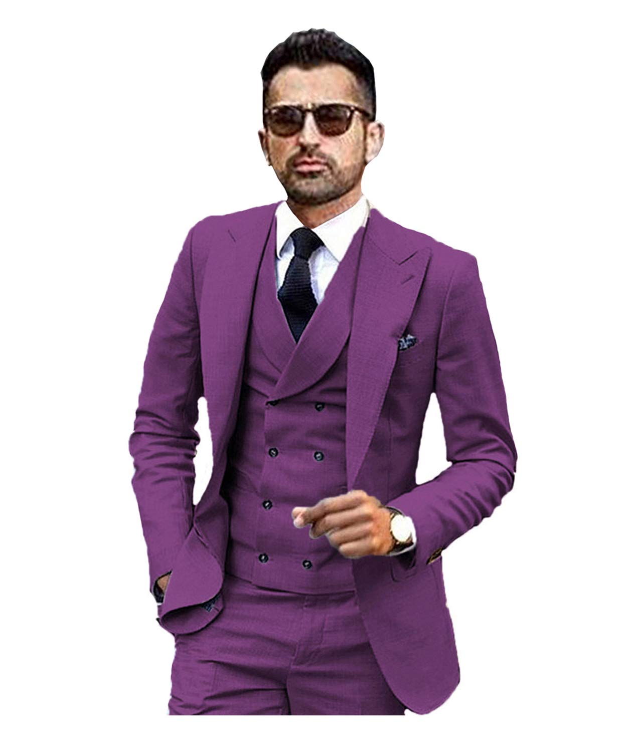 JY Men's Fashion 3 Pieces Men Suits Wedding Suits for Men Groom Tuxedos