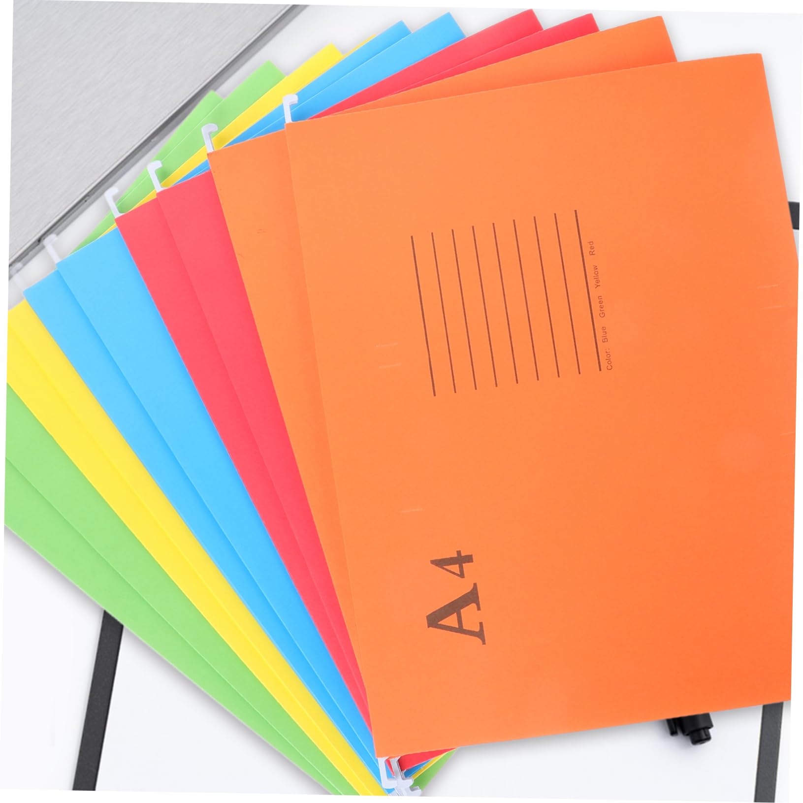 GANAZONO 10Pcs File Folder Hanging File Holder Organizer for Documents Wear Resistant Frame Mixed Colors for Office Storage Compatible with Standard Filing Cabinets