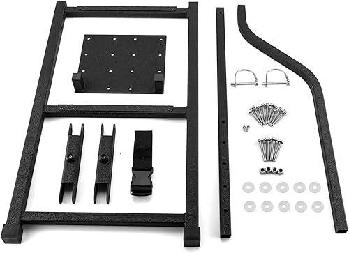 Miniatura 7 de WeiSen Escalera plegable para puerta trasera de camioneta para camioneta, escalón de extensión universal con tornillos autoperforantes de acero