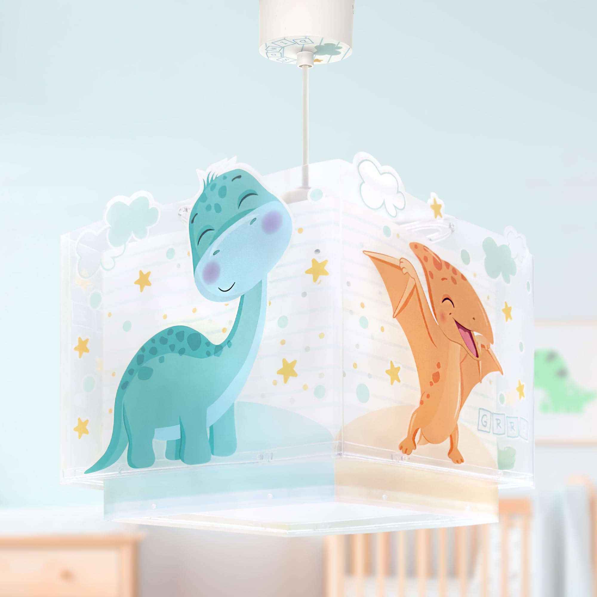 Dalber Lámpara De Techo Colgante Infantil Baby Dinos Dinosaurios, 63452,
