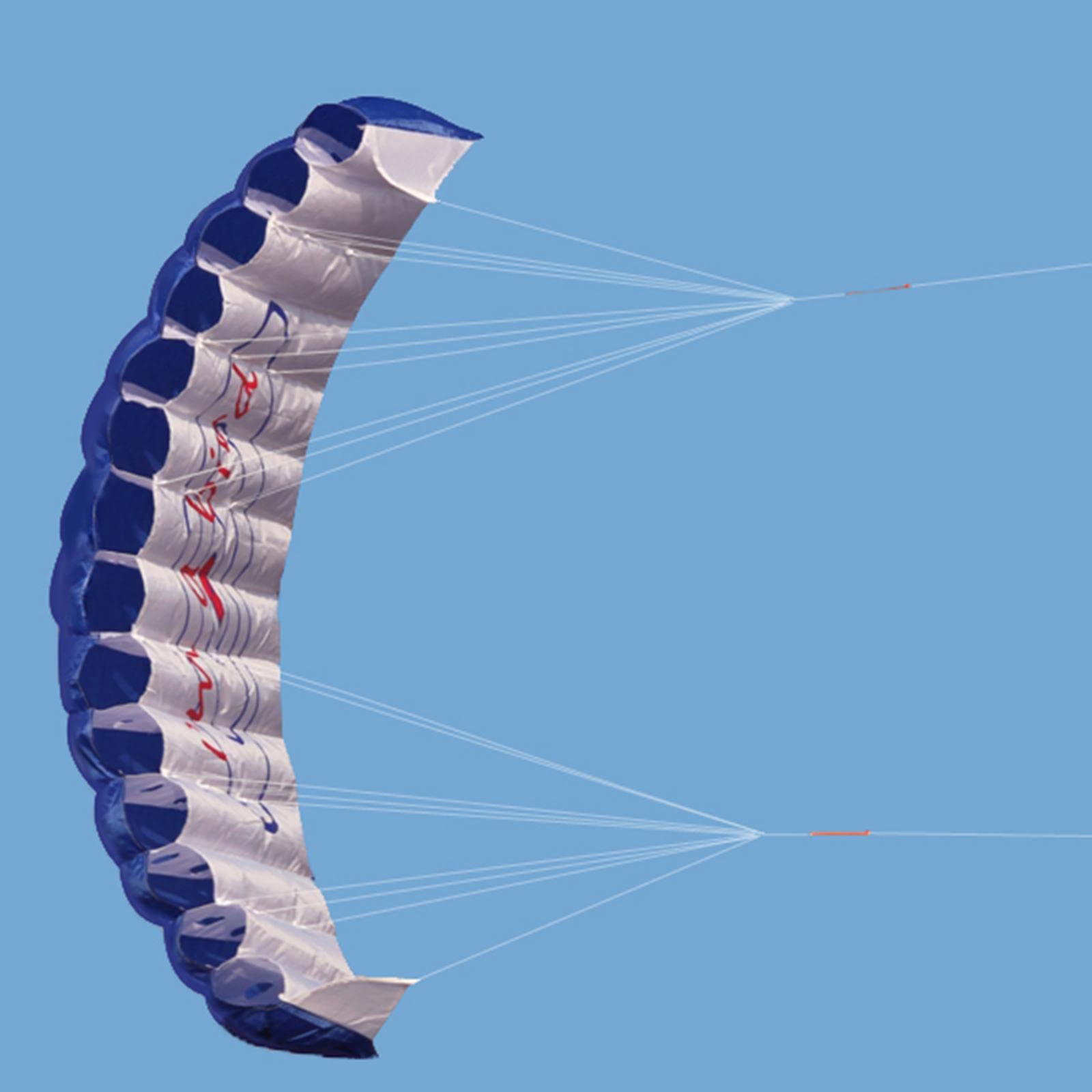 Dual Line Traction Kitesurfing Stunt Trainer Latawiec Parafoil Parachute Blue