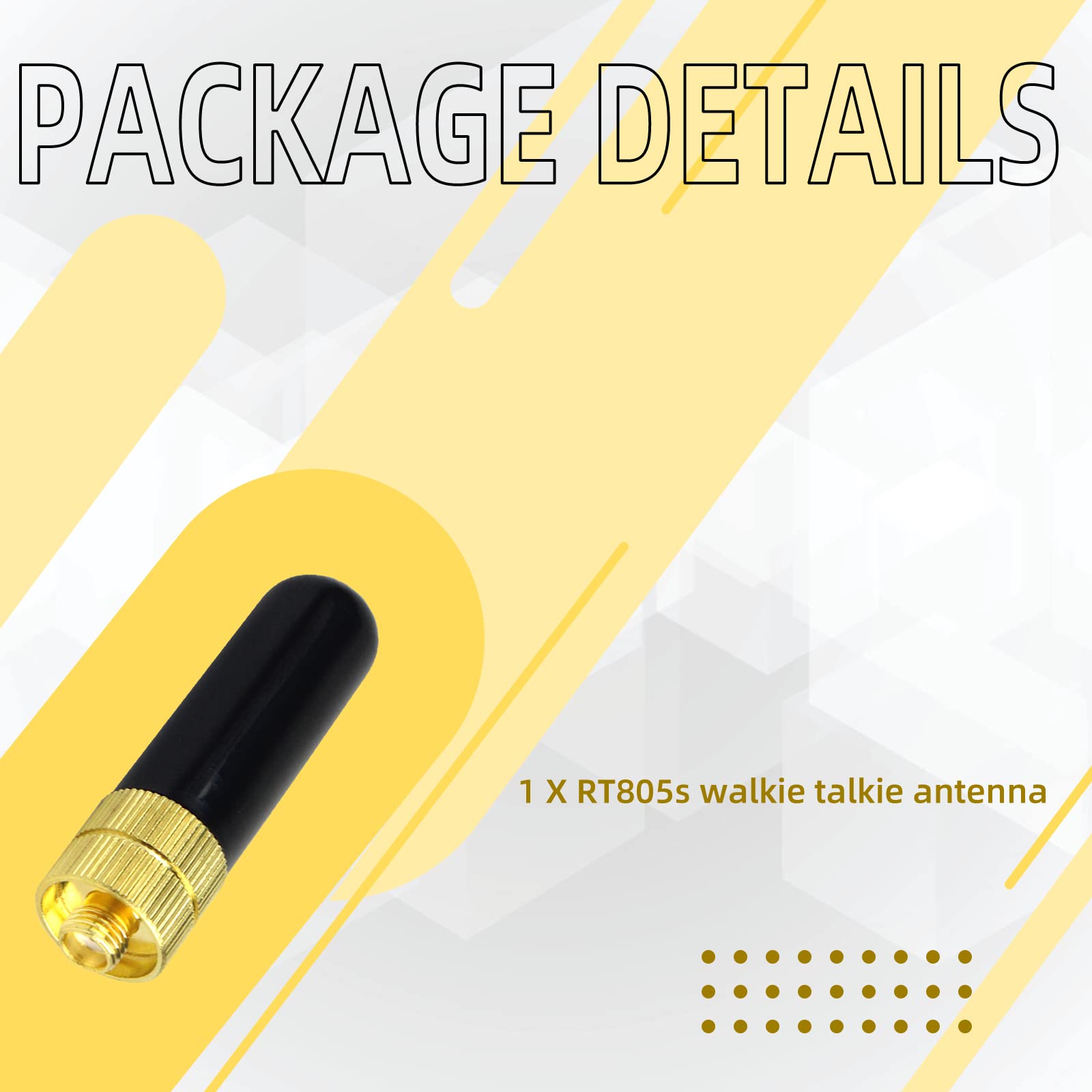 Retevis RT805S Walkie Talkie Antenna Corta SMA-F Doppia Banda UHF VHF Compatibile con Baofeng UV-5R BF-888S
