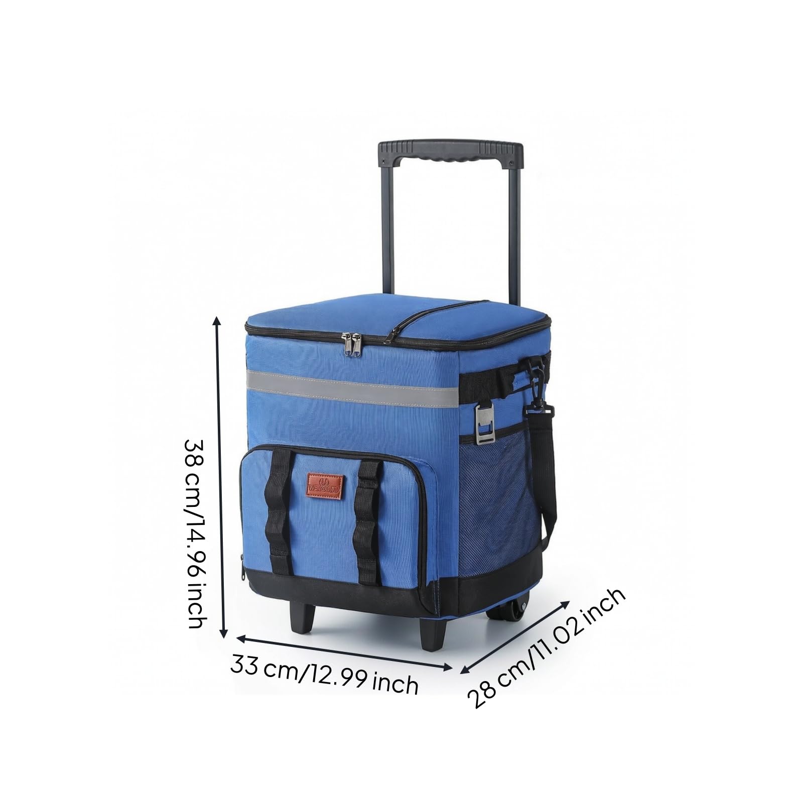 Chariot Glacière à roulettes Portable | Roulant, Sac Isotherme à Roulettes, Pliable, pour Camping, Familles, Campeurs