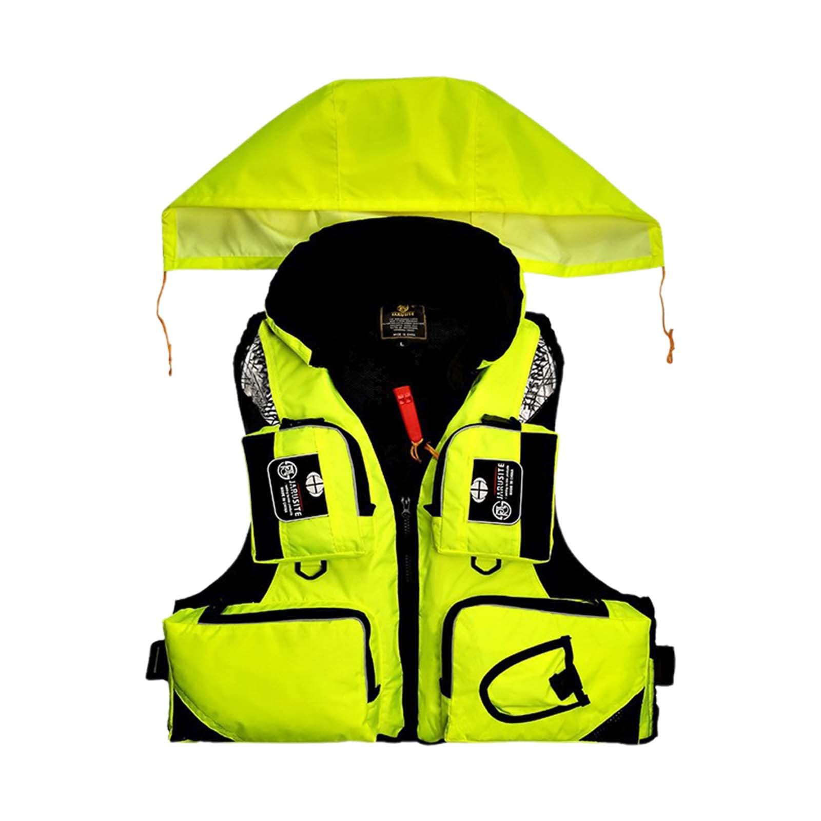 Adults Swim Vest Adjustable Swim Vest Unisex Swim-Jacket Waistcoat with Pockets and Crotch Strap for Water Sports Fishing Kayak Surfing Boating Training Equipment (11-Yellow, XXL)