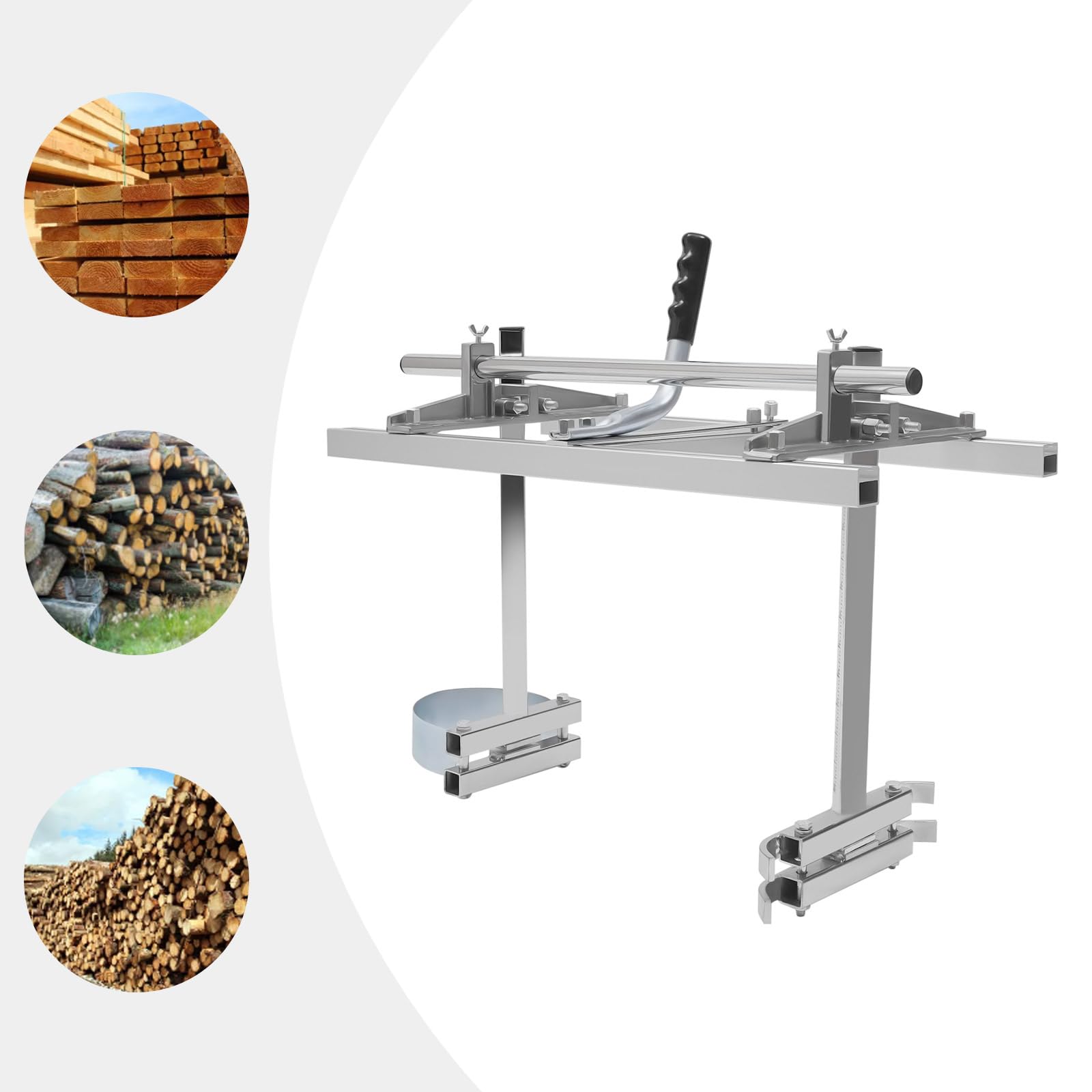 Moulin à tronçonneuse portable | Réglable et efficace | Fraise à planches de 24 pouces | Alliage d'aluminium | Scierie mobile