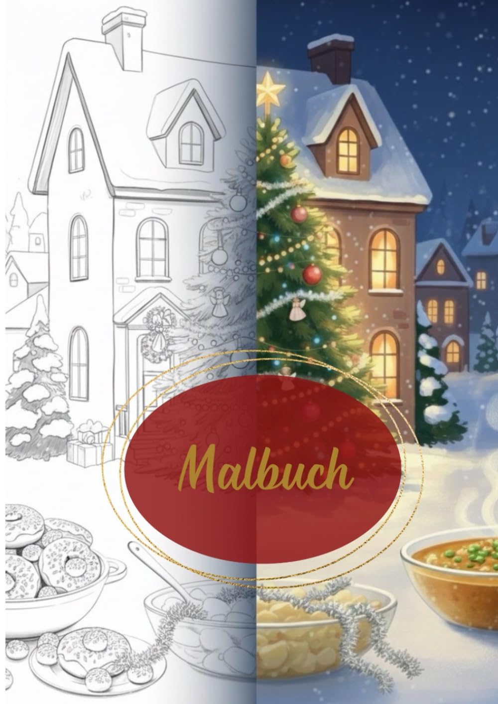 Weihnachten hoch drei - Malbuch