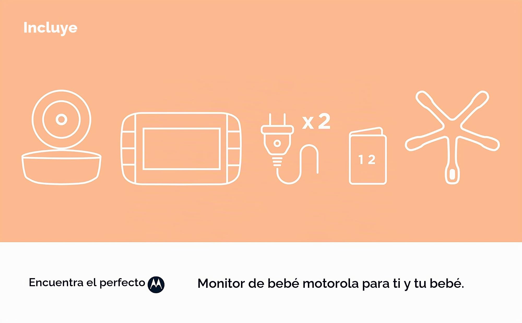 Motorola Nursery VM855 - Vigilabebés con conexión Wi-Fi con aplicación y unidad para padres de 5 pulgadas, visión nocturna, temperatura y conversación bidireccional, 480p, Sólo movimiento