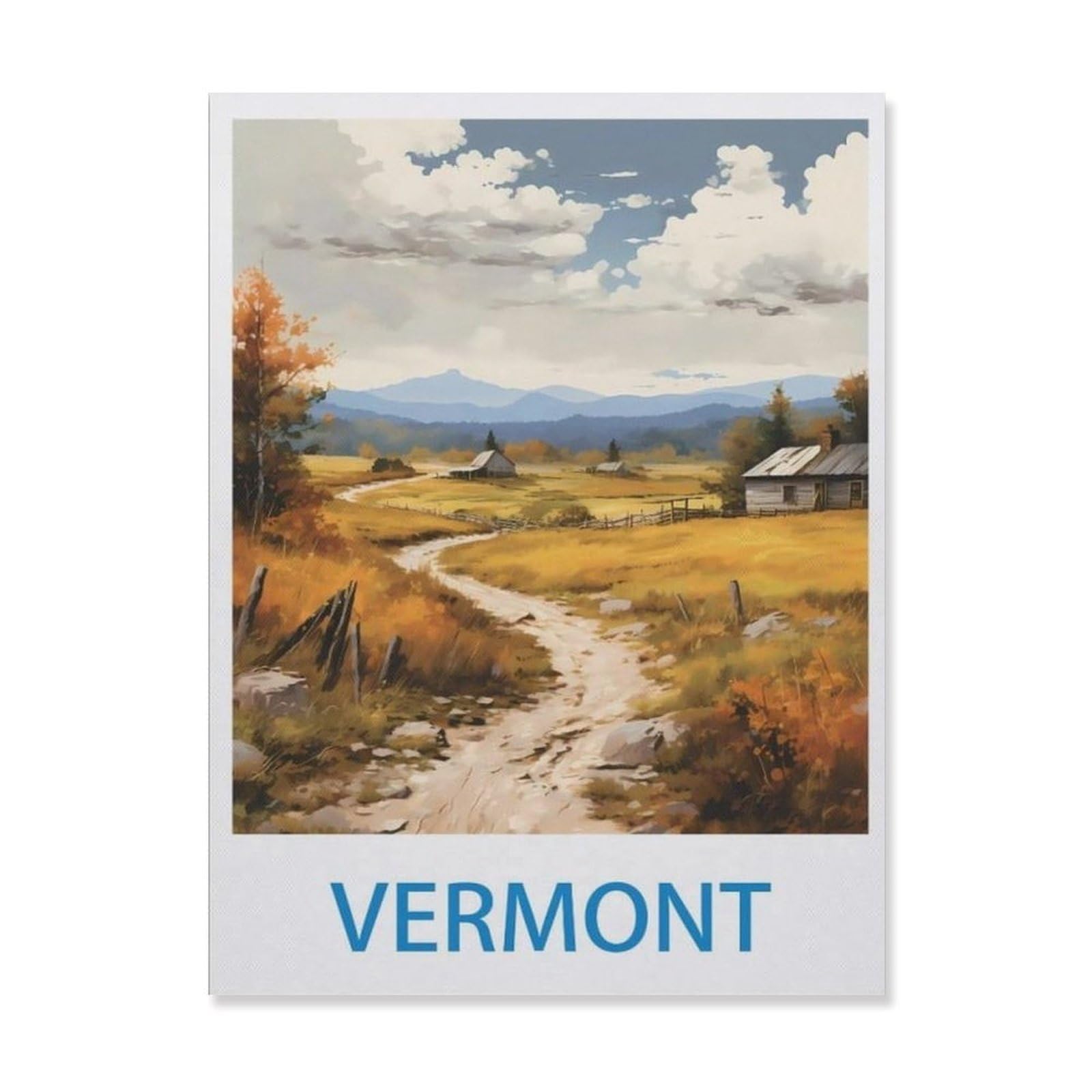 Metal Sign Tin Sign，Vermont，Metal Signs Office Personalised Sign Vintage Metal Sign Home Wall Room Decoration(15x30cm）6x12 inch-EG38