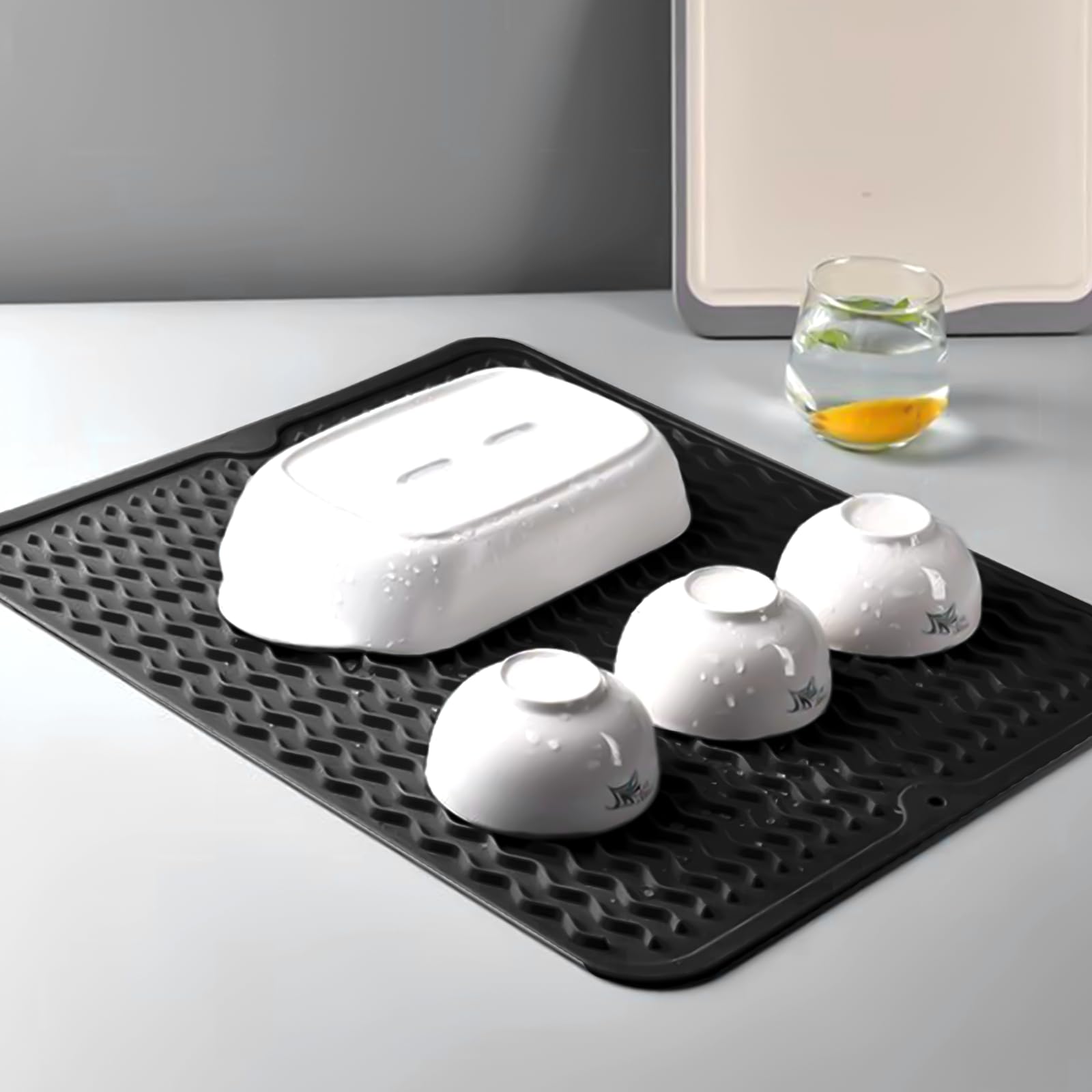 Tapis D'égouttoir à Vaisselle, 50 X 40 Cm, En Silicone, Résistant