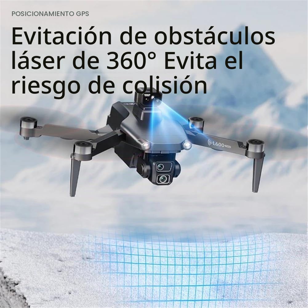 Dual Battery,Nuevo dron l600-1 GPS Profesional con cámara 8k, FPV aéreo, sin escobillas, para Evitar obstáculos, con Pantalla Grande, Control Remoto, dron Plegable