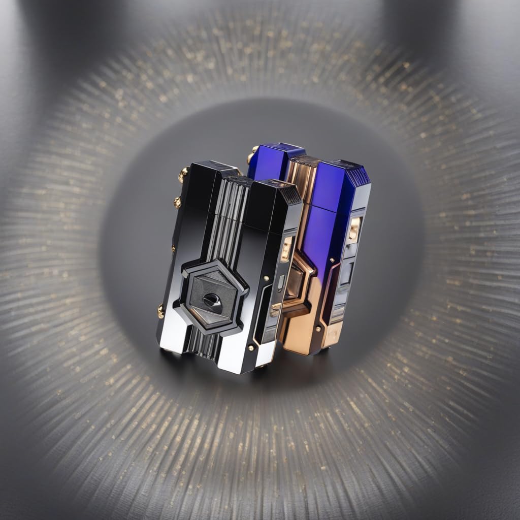 Flamemate Metallic Cigarette Lighter Case with Magnetic Suction Box, Sci-Fi Mecha Shape, Ownelectric Heating Wire, Dustproof, Cool Racing Light, Transparent Smoke Case, Cycle Charge-image-18
