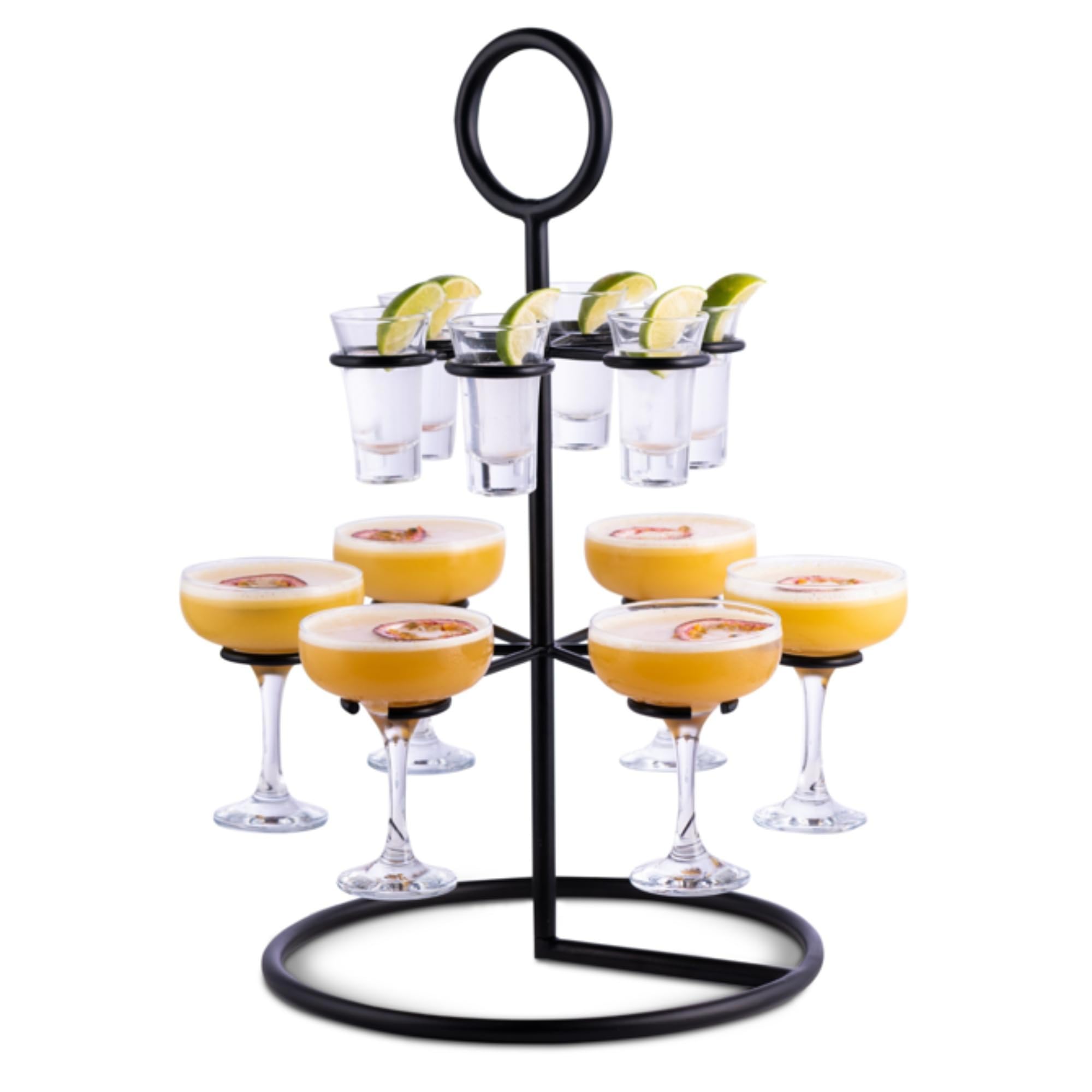 Bar@Drinkstuff Black Martini Cocktail Tree - Cocktail Glass Display For 12 Glasses, Ideal For Shots & Martini's (Glasses Not Included)