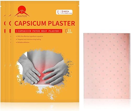 20 parches de capsaicina de yeso capsicum (7.09 x 4.72 pulgadas), yeso térmico Capsicum