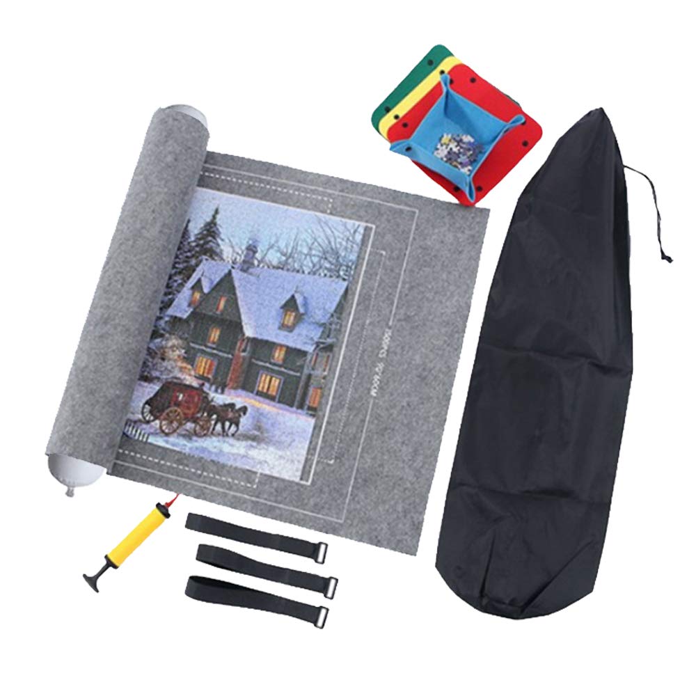 MEDOYOH Tappetino Puzzle Feltro - Per Puzzle 1000-1500 Pezzi Con Vassoi