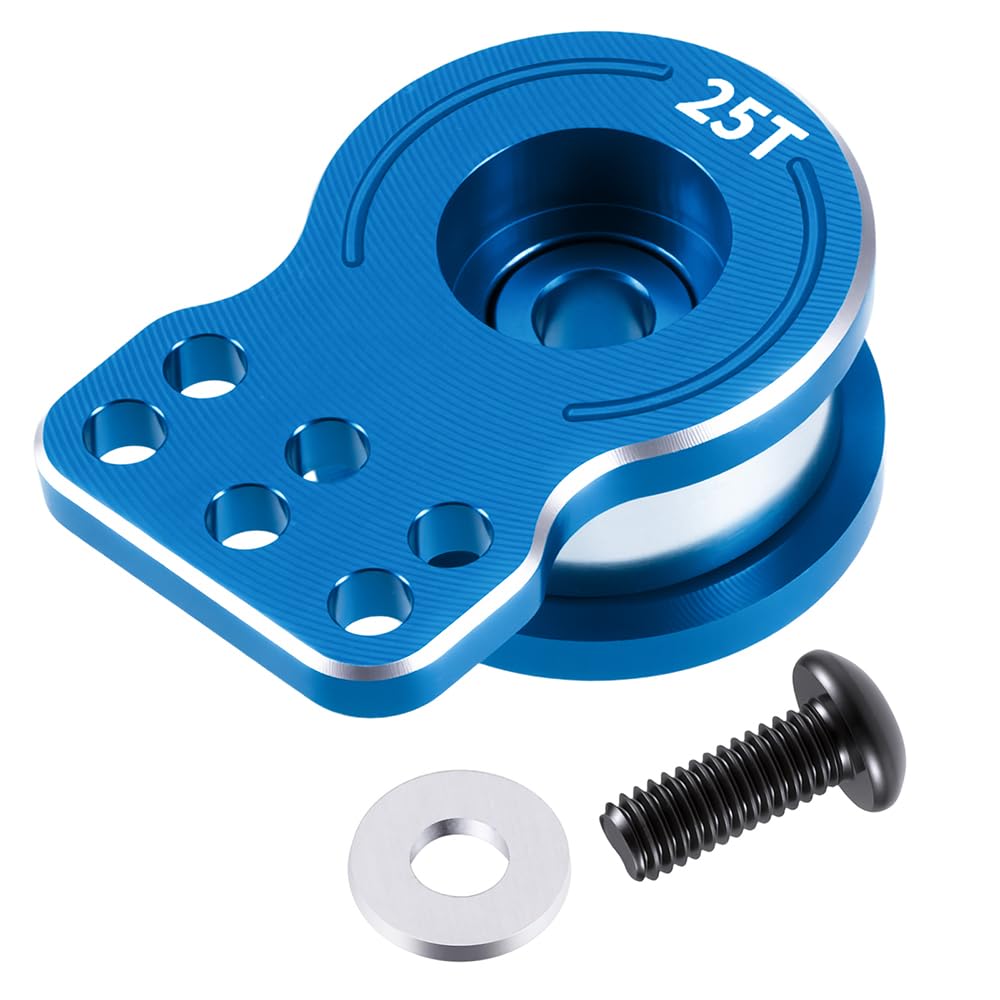 MORLORDY Adjustable 25T RC Servo Saver Aluminum Unloading Servo Arm for 1/12 Tamiya Lunch Box CW-01 Chassis Midnight Pumpkin RC Truck Upgrade Parts (Blue)
