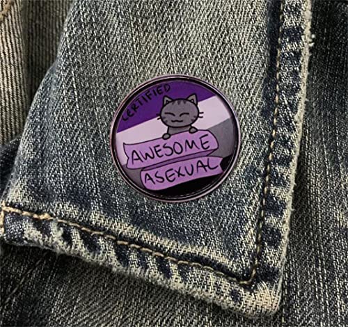 Image of Awesome Asexual Brooch Cartoon Enamel Brooch Pin Jacket Lapel Metal Pins Brooches Badges Exquisite Jewelry Accessories