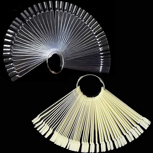 Miniatura 5 de Palitos de muestras de uñas con anillo para esmalte de uñas, tablero de exhibición a color, suministros de arte, muestras de práctica con