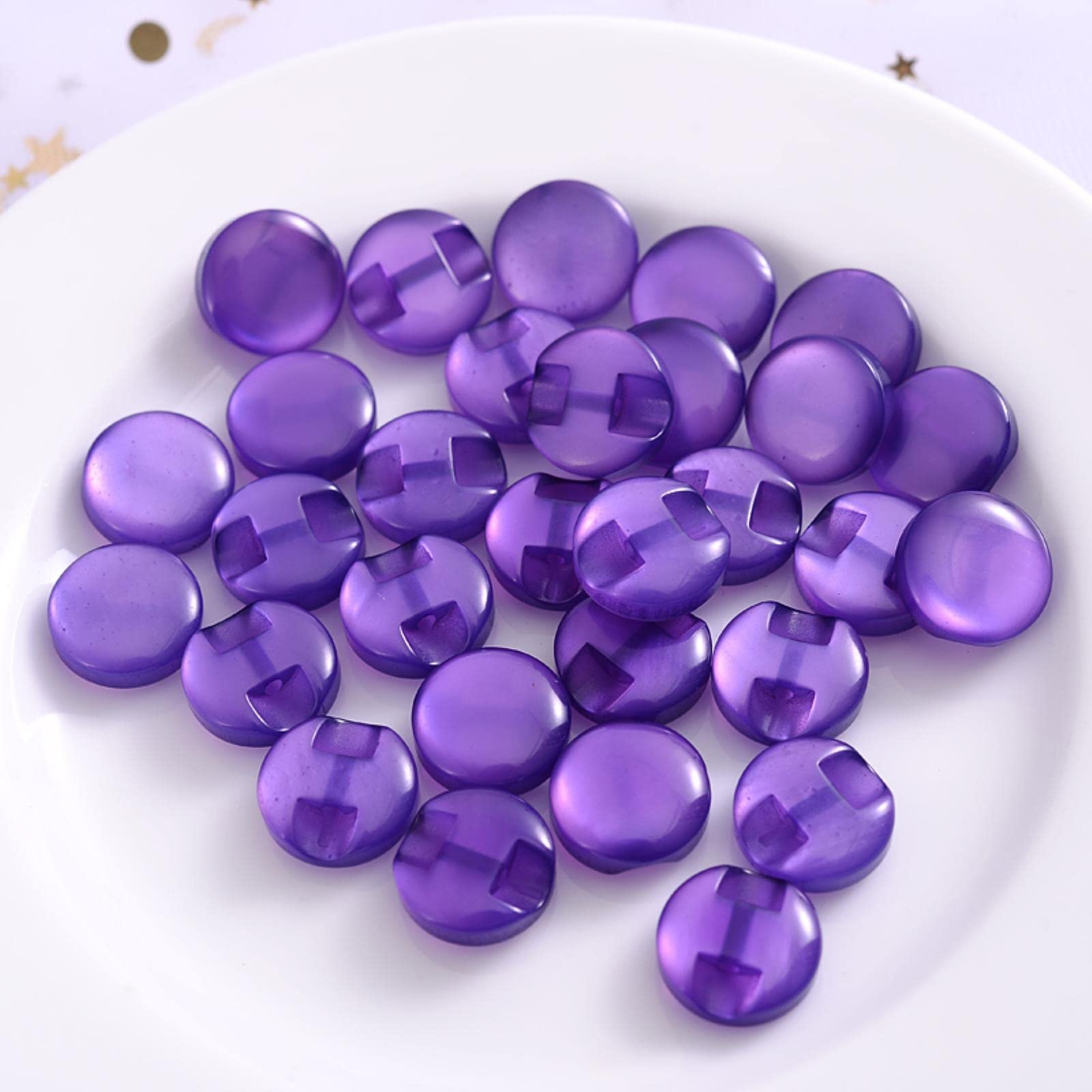 50 szt. 8 mm przezroczyste, jednokolorowe guziki żywiczne, urocze kolorowe do szycia, scrapbooking, akcesoria odzieżowe DIY(Red Wine)