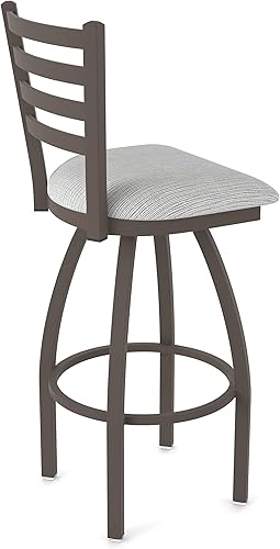 Miniatura 136 de 410 Jackie Taburete de bar giratorio de 36 pulgadas con acabado bronce y asiento de vinilo negro Vinilo negro,Canter Burdeos,Tierra Canter,Canter