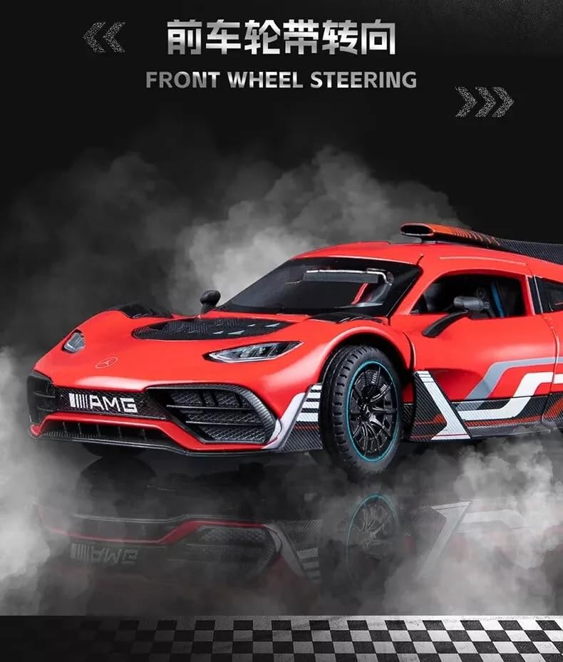 Image of Alokik Enterprise Compatible for 1:24 Merceedes AMG ONE Toy Car Model, Diecast Collectible Pull Back Model Car with Sound and Light, Toy Gift Vehicles for Adults Kids Boys Girls【Color As Per Stock】