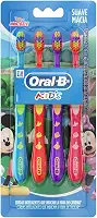 Oral-B Kids Escova de Dente Infantil com Cerdas Suaves, 4 Unidades
