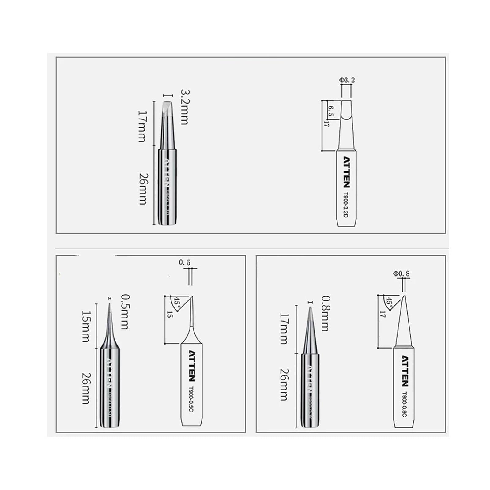 Punte for saldatore serie 900M‑T, testine di saldatura ricambio(T900-K)