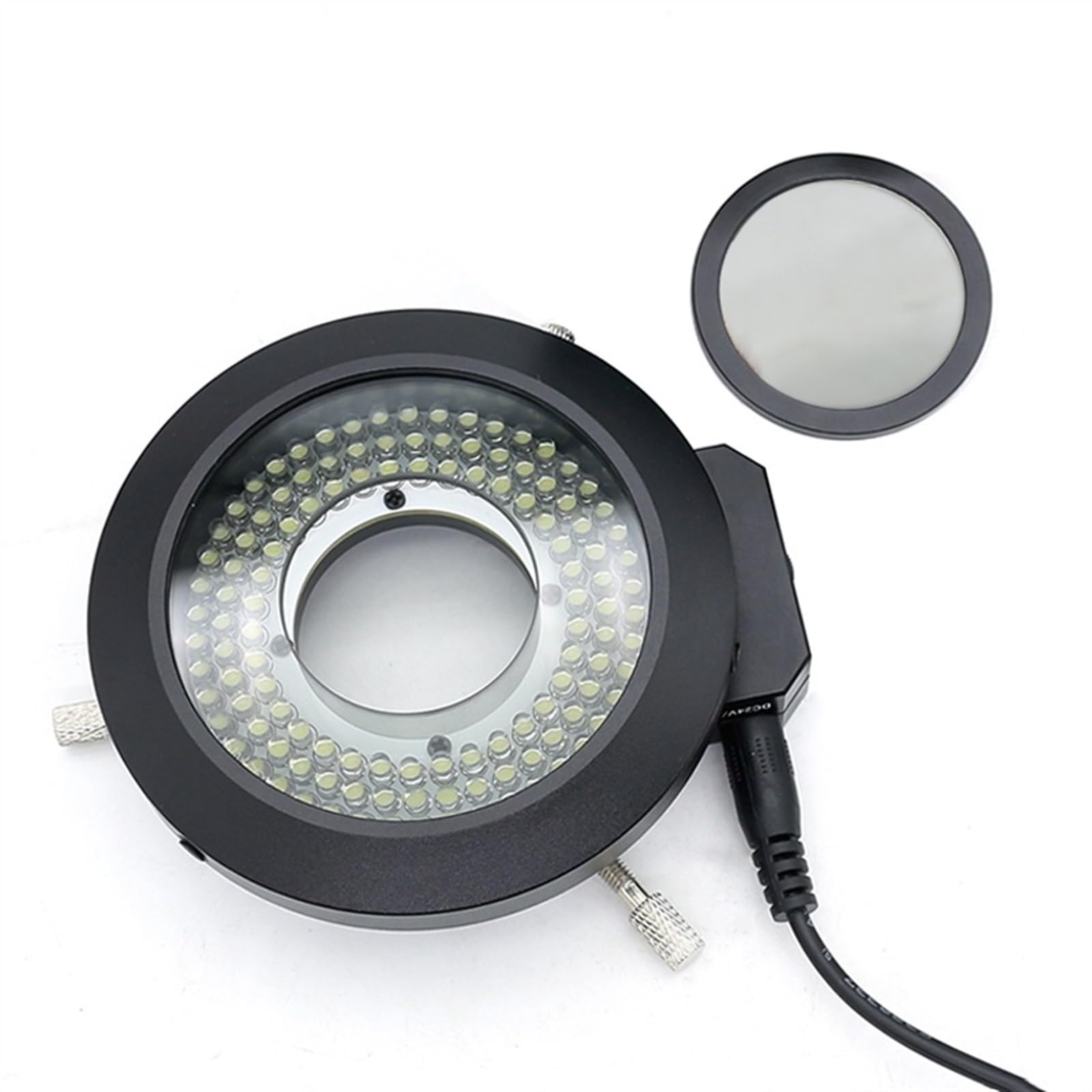 Średnica 62mm Mikroskopowa lampa pierścieniowa LED z regulowanym polaryzatorem Iluminator optyczny Spolaryzowane źródło światła do kamery przemysłowej