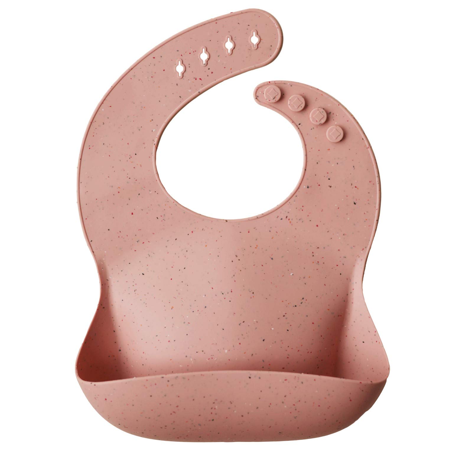 Mushie Baby Silicone Bib | Adjustable Fit Waterproof Bibs | Easy Wipe Baby Feeding Bibs | 4 Adjustable Sizes with Deep Front Pockets | 100% BPA and Phthalate Free — view 34