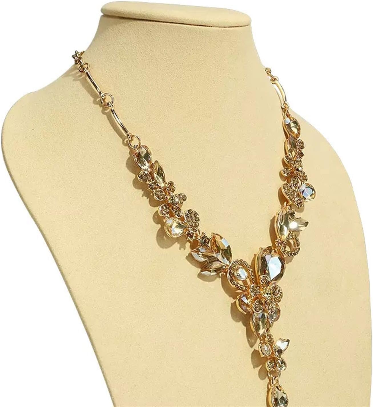 ジュエリーオーガナイザー ジュエリーディスプレイネックレスチェーンジュエリーバストイヤリングディスプレイホルダースタンド、多機能ネッ