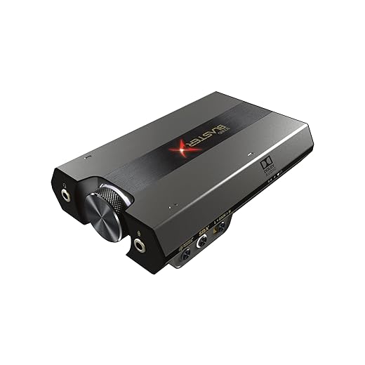 Sound BlasterX G6 Hi-Res 130dB 32bit/192kHz Gaming DAC, External USB Sound Card, Dolby Digital, 7.1 Virtual Surround Sound, Sidetone/Speaker Control for PC and Gaming Consoles