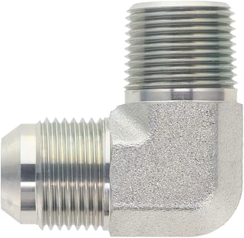 TITAN FITTINGS | 2501-16-16 90 Elbow 1" Male JIC x 1" NPTF Male | Hydraulic JIC Elbow Fittings