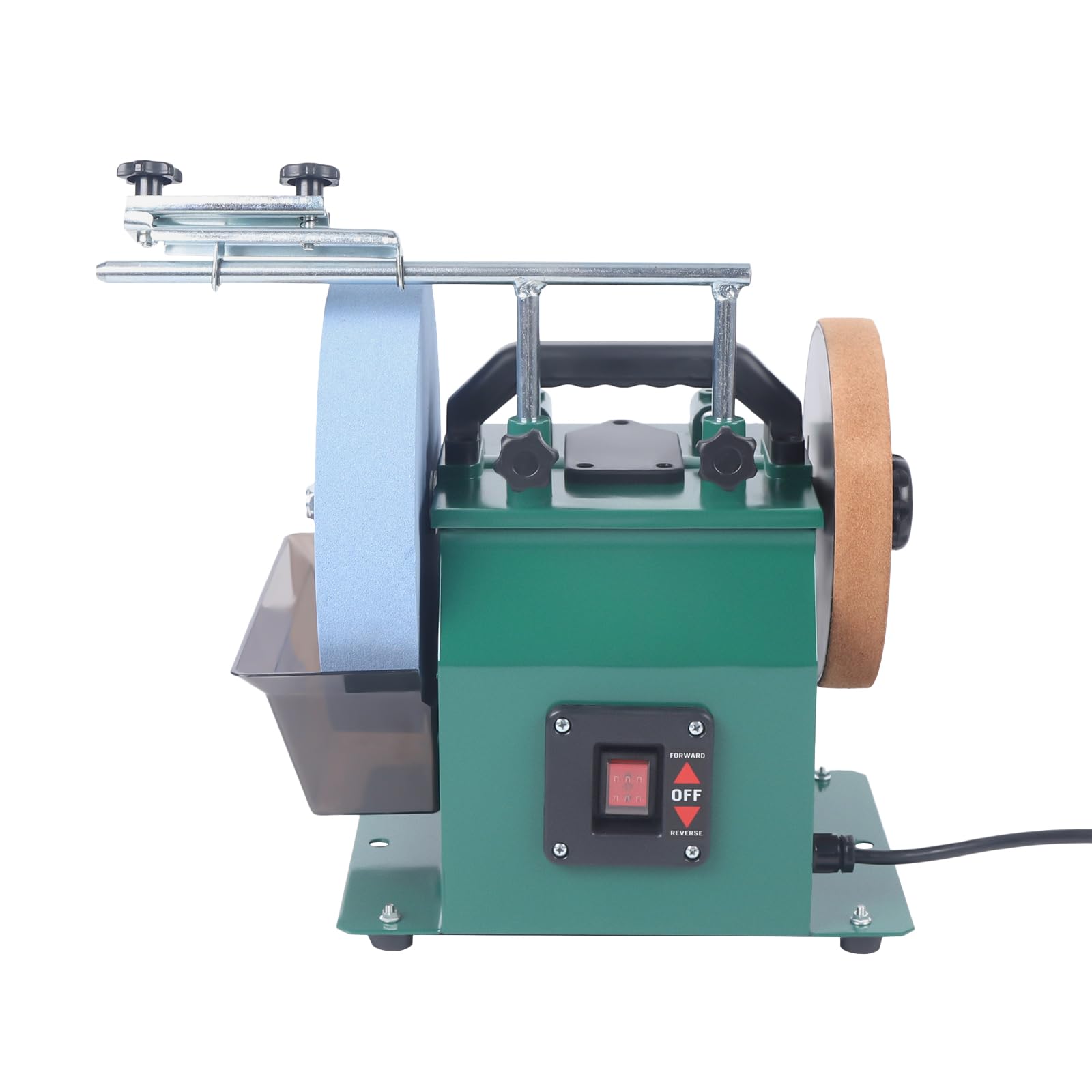 GEYOPMID Electric Bench Grinder, 110V 60HZ Water-Cooled Grinder 240W Power Bench Grinders with 1425 Rpm Motor Small Bench Grinder with 10