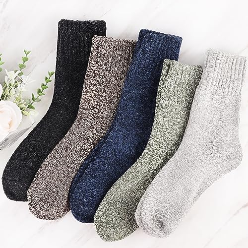Jeasona Winter Wool Hiking Socks for Men Thick Warm Thermal Boot Gifts for Men Dad2